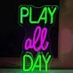 Play All Day Game Neon Sign