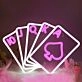 Playing Cards Game Neon Sign