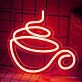 Steaming Hot Coffee Cup Neon Sign