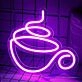Steaming Hot Coffee Cup Neon Sign