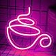 Steaming Hot Coffee Cup Neon Sign