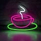Aromatic Coffee Cup Neon Sign