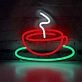 Aromatic Coffee Cup Neon Sign