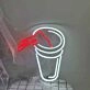 Handheld Coffee Cup Neon Sign