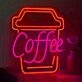 Customize Portable Coffee Cup Neon Sign