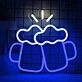 Cheers with Beer Glasses Bar Neon Sign