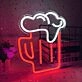 Celebratory Bubble Beer Bar Neon Sign
