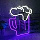 Celebratory Bubble Beer Bar Neon Sign