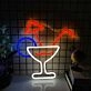 Elegant Cocktail Glass Bar Neon Sign