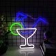 Elegant Cocktail Glass Bar Neon Sign