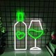 Vodka Bottle and Glass Combo Bar Neon Sign