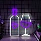 Vodka Bottle and Glass Combo Bar Neon Sign