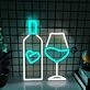 Vodka Bottle and Glass Combo Bar Neon Sign