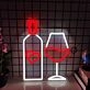 Vodka Bottle and Glass Combo Bar Neon Sign