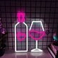 Vodka Bottle and Glass Combo Bar Neon Sign
