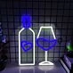 Vodka Bottle and Glass Combo Bar Neon Sign