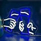 Large Beer Mug Toasting Bar Neon Sign