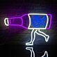 Running Beer Bottle Neon Sign