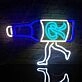 Running Beer Bottle Neon Sign