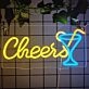 Cheers Cocktail LED Bar Neon Sign