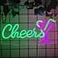 Cheers Cocktail LED Bar Neon Sign