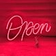 OPEN 2' neon sign