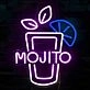 Tasty Bright Lemon Mojito Neon Sign