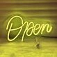 OPEN 2' neon sign