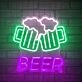 Customize Beer Toasting Celebration Neon Sign