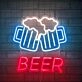 Customize Beer Toasting Celebration Neon Sign