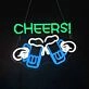 Customize Cheers Toasting Neon Sign