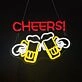 Customize Cheers Toasting Neon Sign