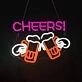 Customize Cheers Toasting Neon Sign