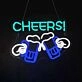 Customize Cheers Toasting Neon Sign