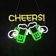 Customize Cheers Toasting Neon Sign