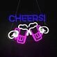 Customize Cheers Toasting Neon Sign