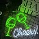 Customize Elegant Toasting Neon Sign