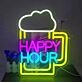 Customize Happy Hour Beer Celebration Time Neon Sign