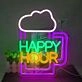 Customize Happy Hour Beer Celebration Time Neon Sign