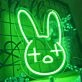Confused Bunny Animal Neon Sign