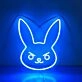 Angry Bunny Neon Sign