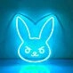 Angry Bunny Neon Sign
