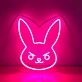 Angry Bunny Neon Sign