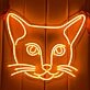 Dazed Cat Neon Sign