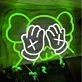 Bear Covering Eyes Neon Sign