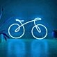 Abstract Line Bicycle Neon Sign