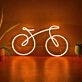 Abstract Line Bicycle Neon Sign