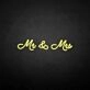 'Mr &amp; Mrs2' neon sign