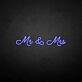 'Mr &amp; Mrs2' neon sign