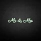 'Mr &amp; Mrs2' neon sign